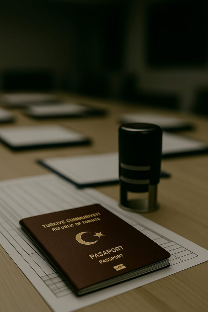 vize için onay bekleyen pasaport